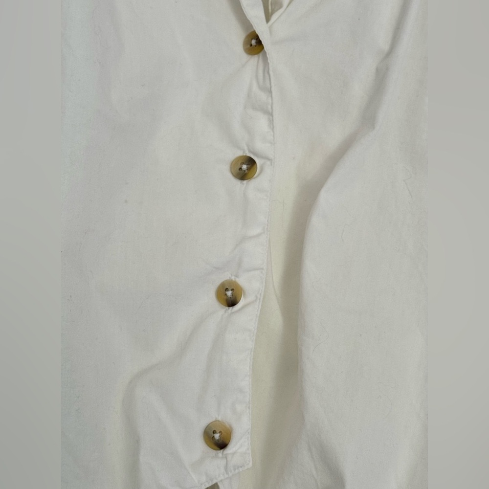 Vintage 90s Cropped White Blouse by LizSport - Picture 6 of 7